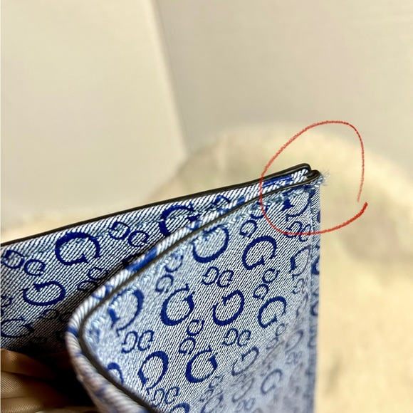 Guess Monogram Satchel Top Handle Handbag Purse - Picture 7 of 11